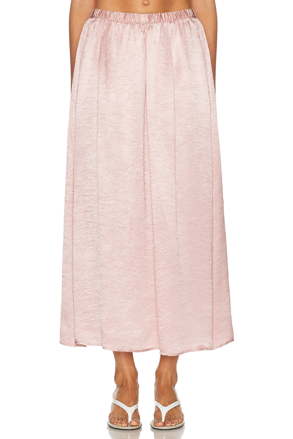 Textured Satin Celeste Skirt