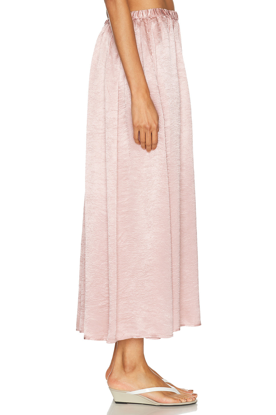 Textured Satin Celeste Skirt
