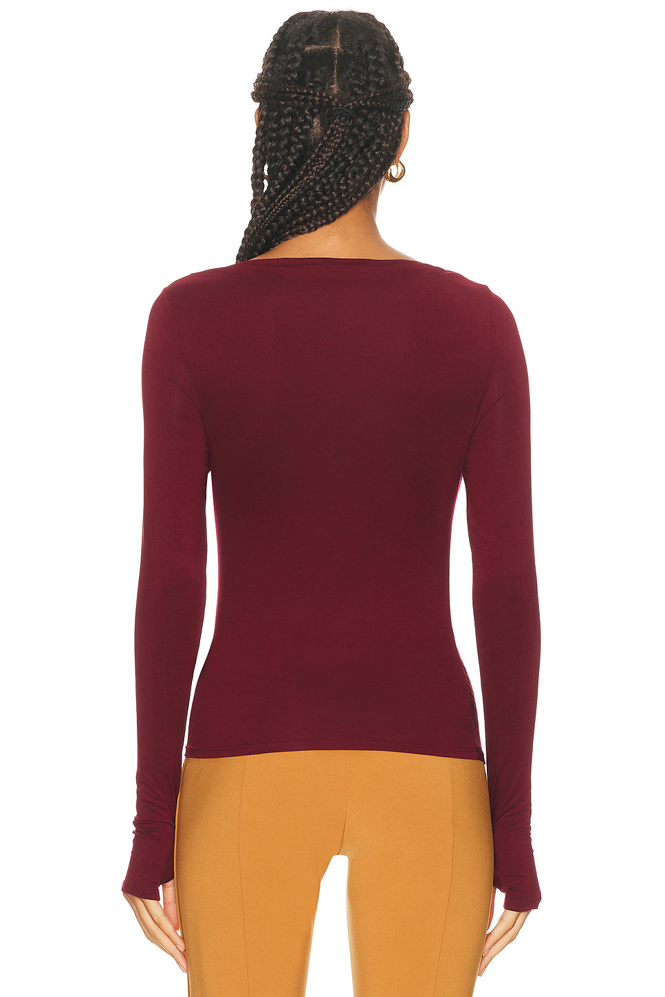 Fluid Jersey Draped Boatneck Top