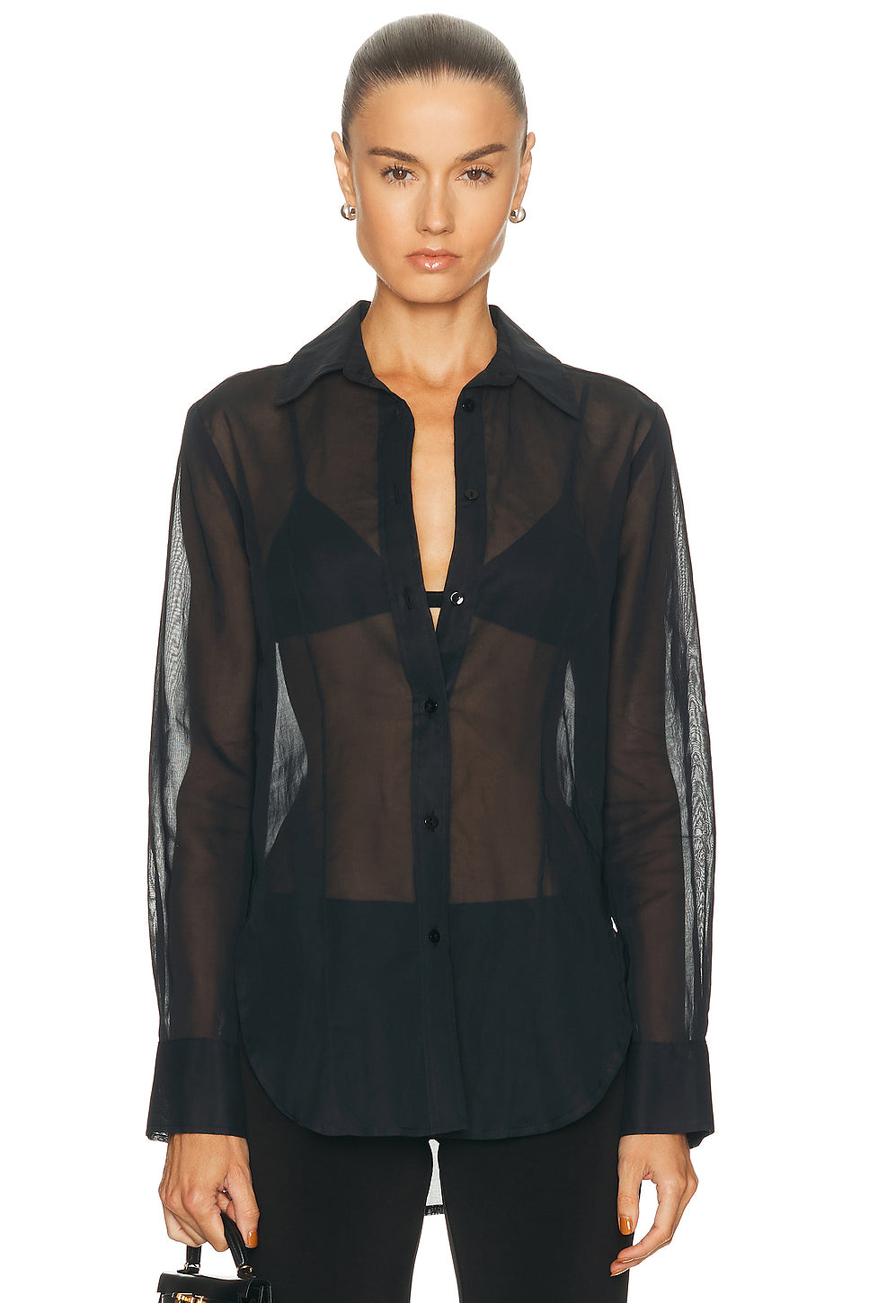 Cotton Organza Fitted Shirt