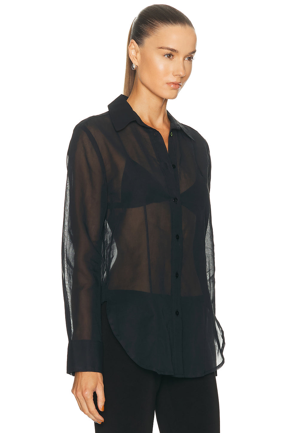 Cotton Organza Fitted Shirt