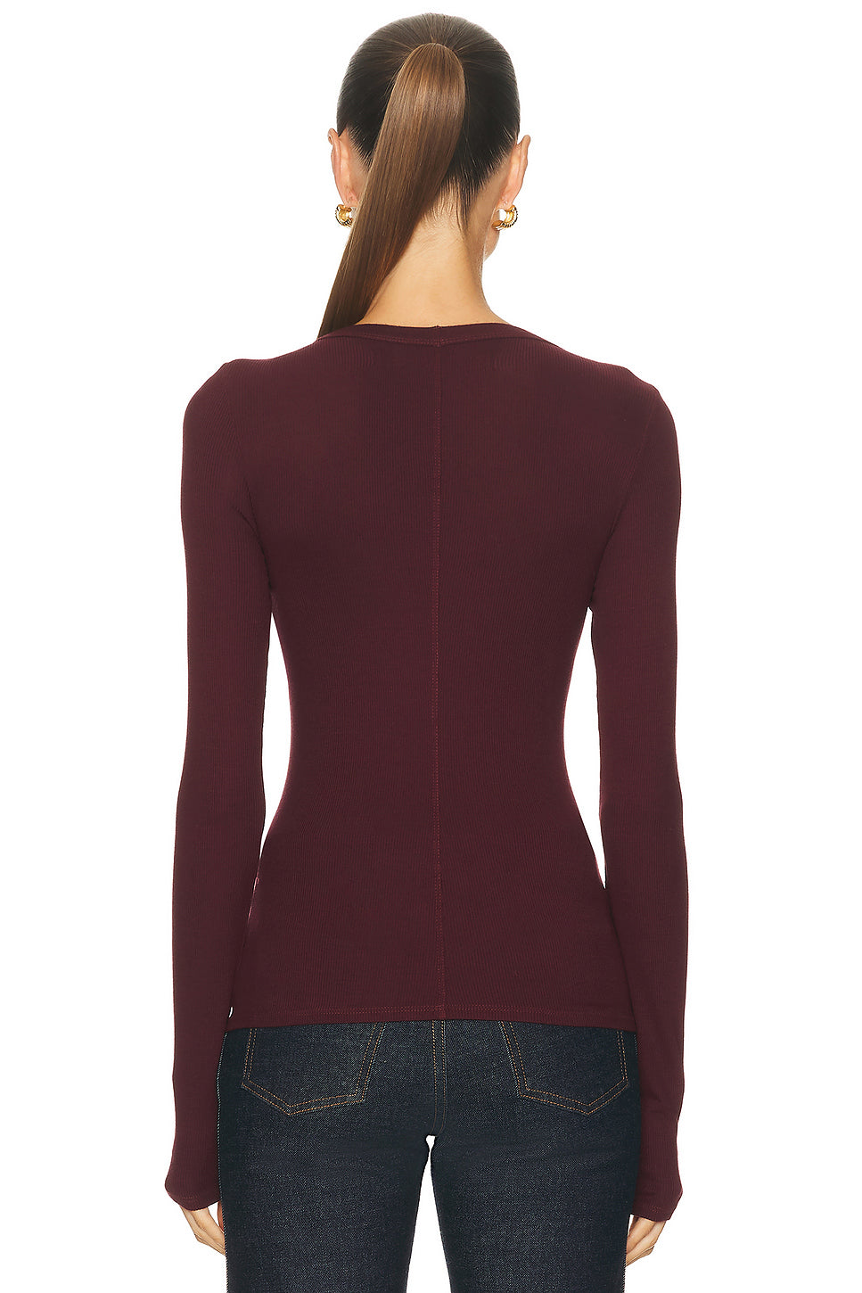 Silk Rib Essential Crewneck Top