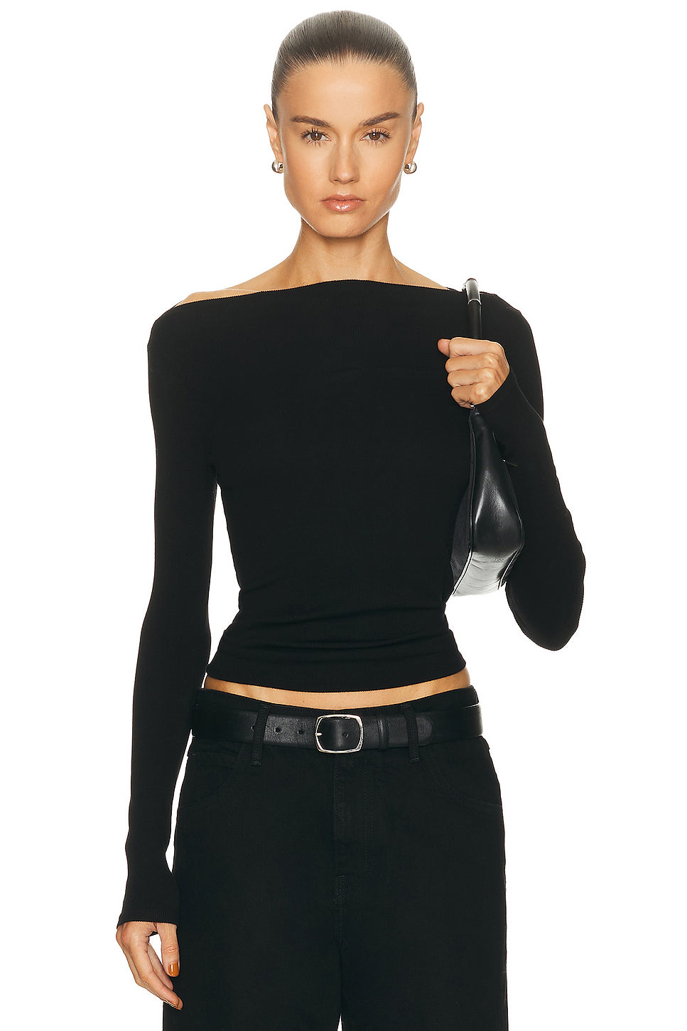 Silk Knit Boatneck Top