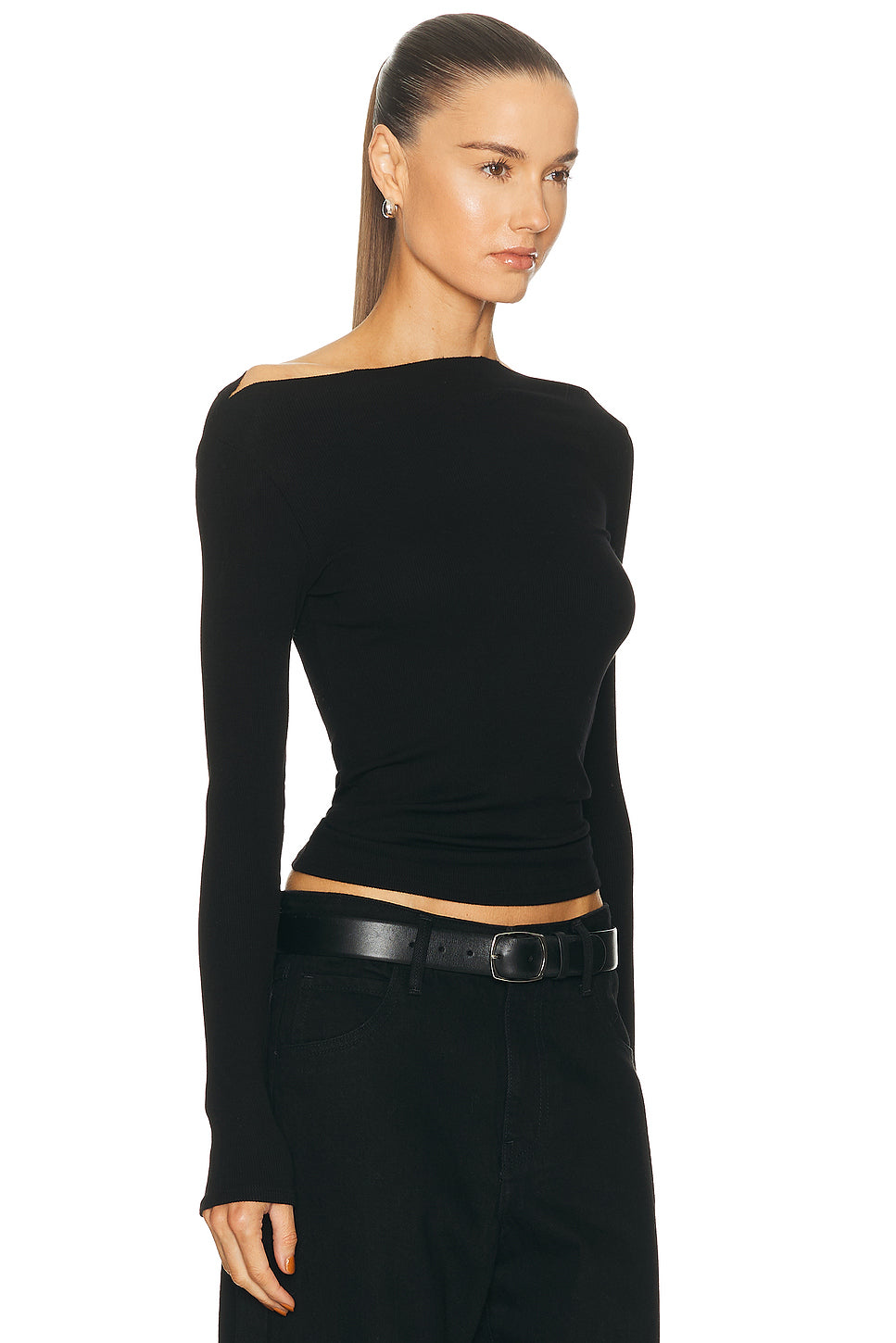 Silk Knit Boatneck Top