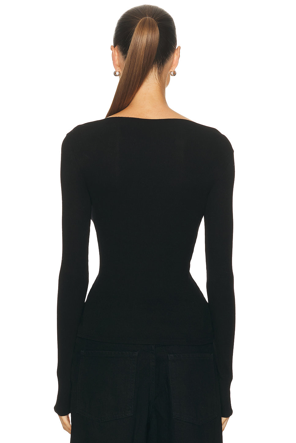 Silk Knit Boatneck Top