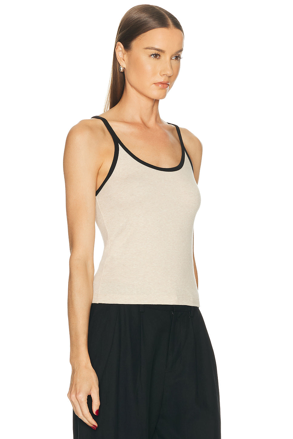 Cotton Classic Ringer Scoop Neck Tank Top
