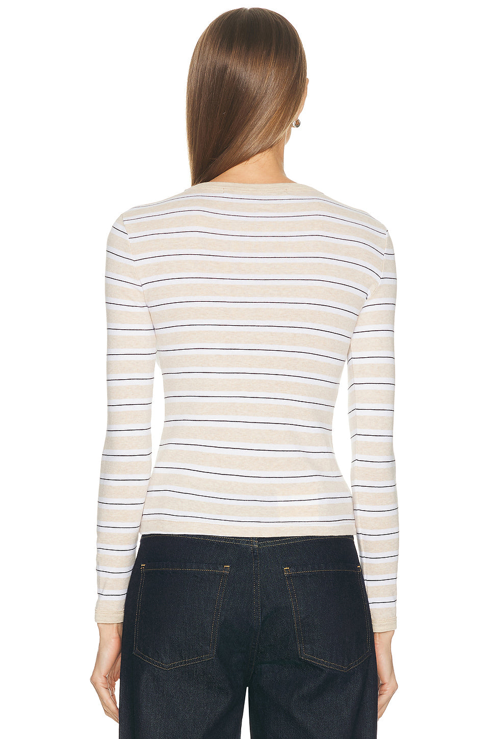 Cotton Stripe Classic Long Sleeve Top