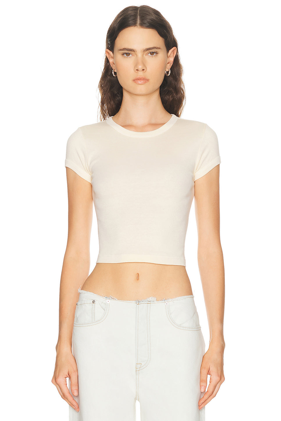 Supima Baby Rib Cropped Tee