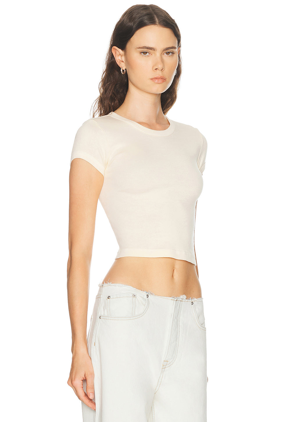 Supima Baby Rib Cropped Tee