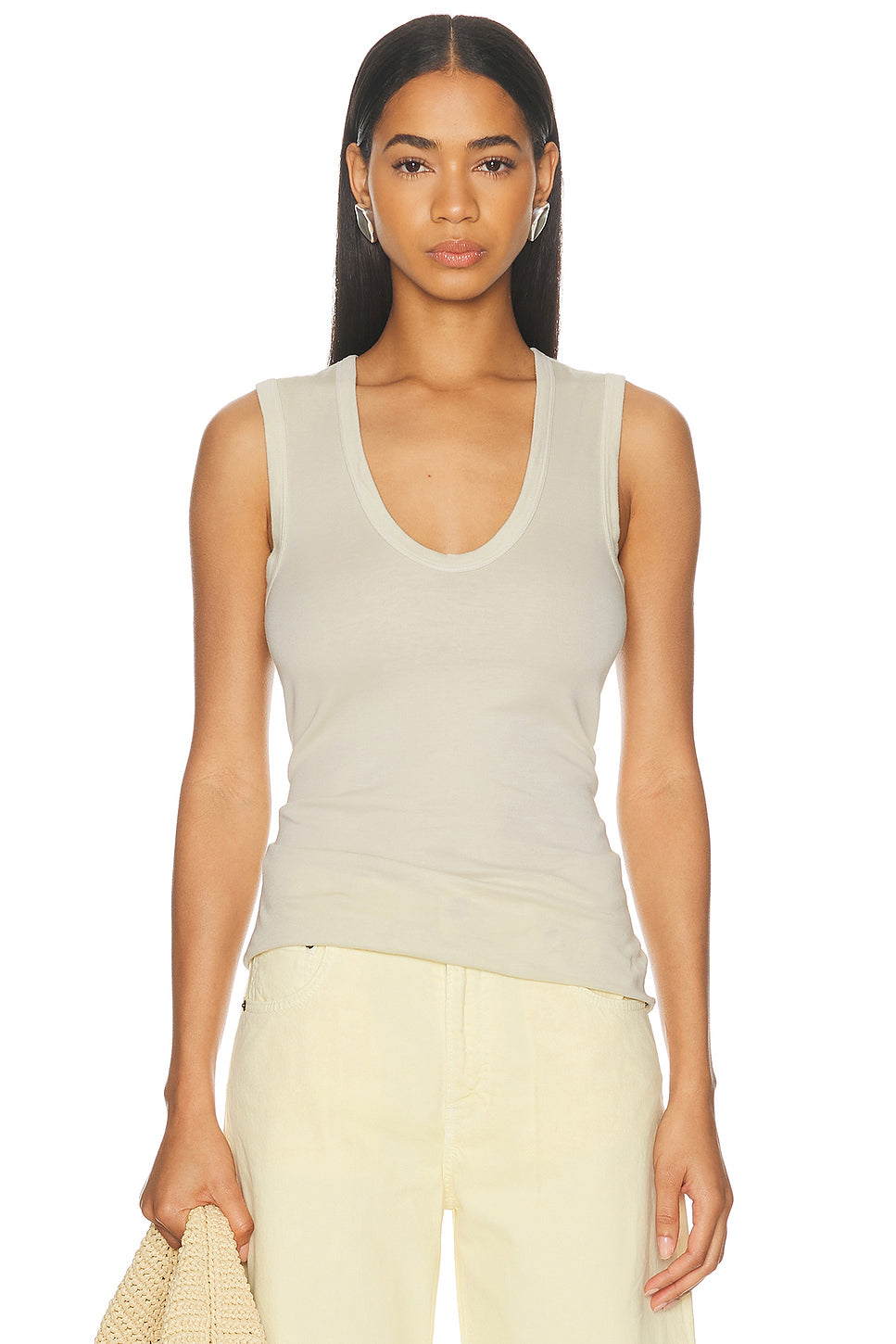 Supima Cotton Essential Sleeveless U Neck Tank Top