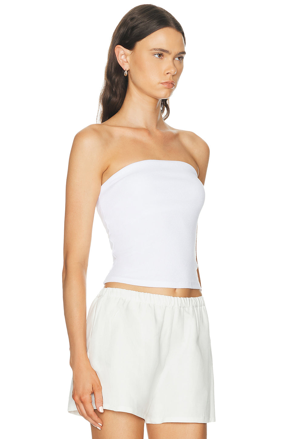 Cotton Rib Bandeau Top
