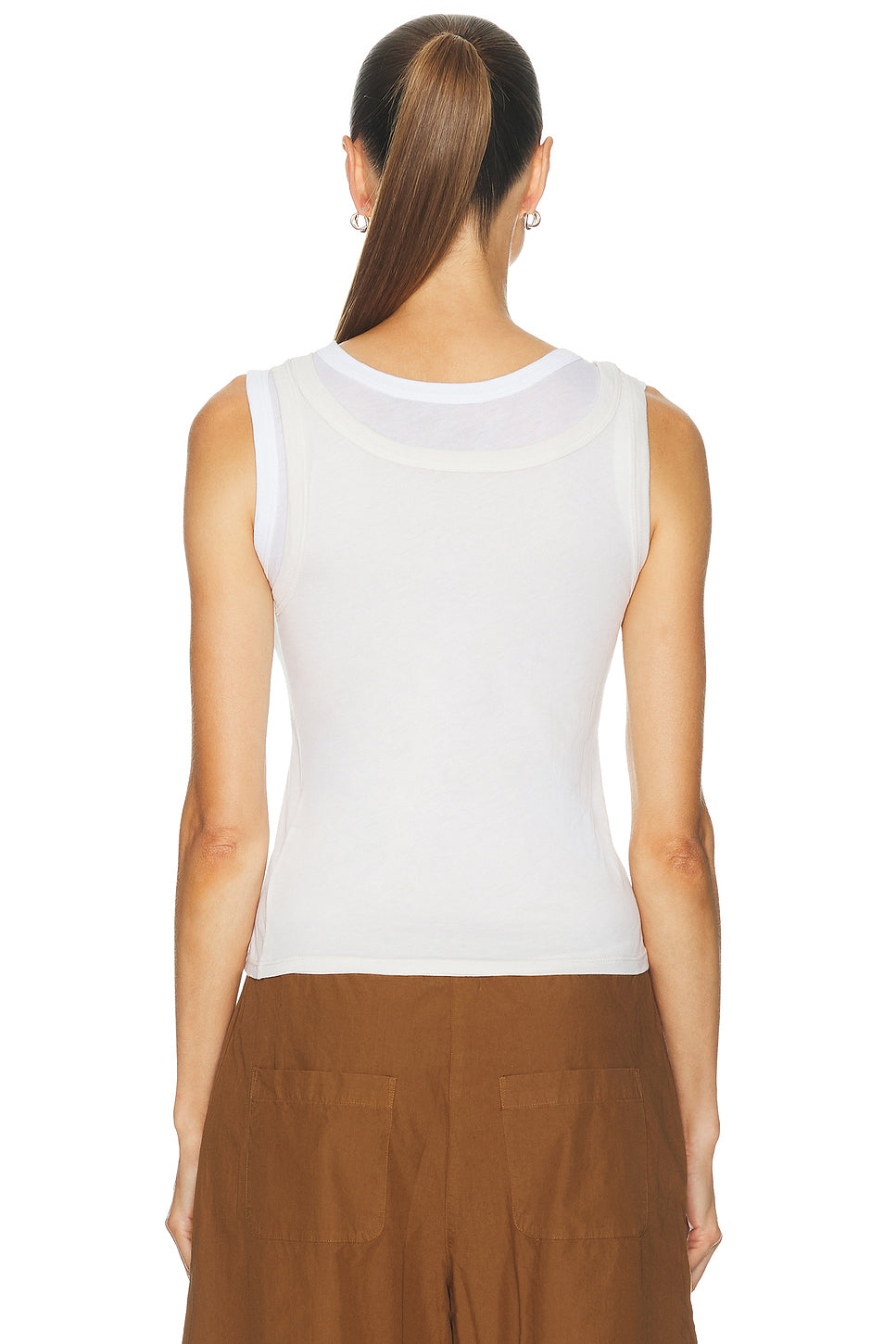 Tissue Jersey Layered Tank Top