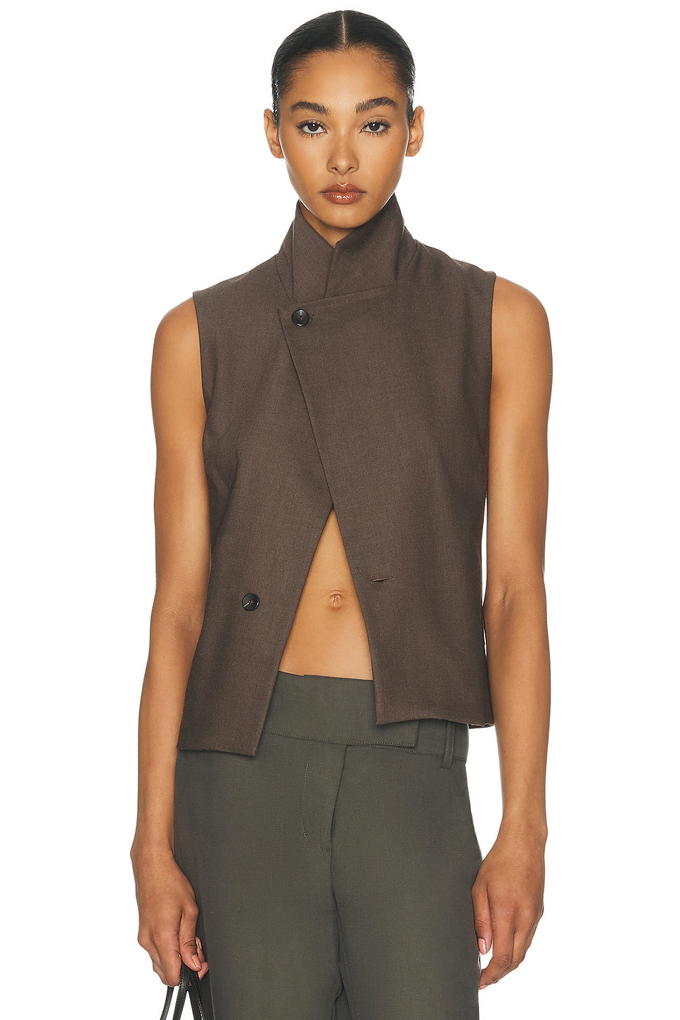 Suiting High Neck Vest