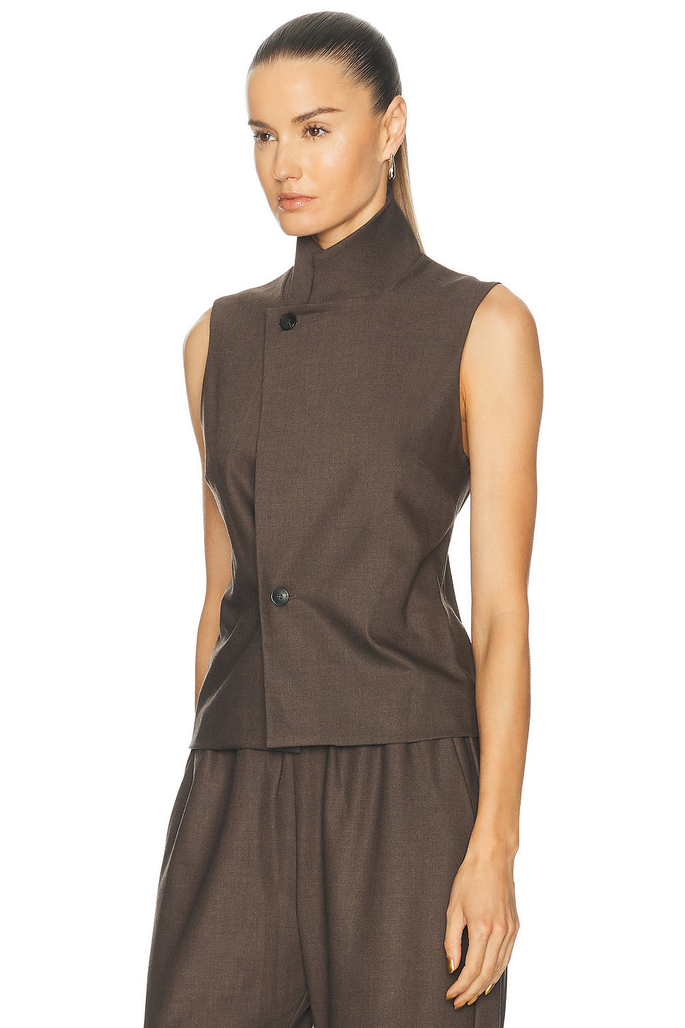 Suiting High Neck Vest