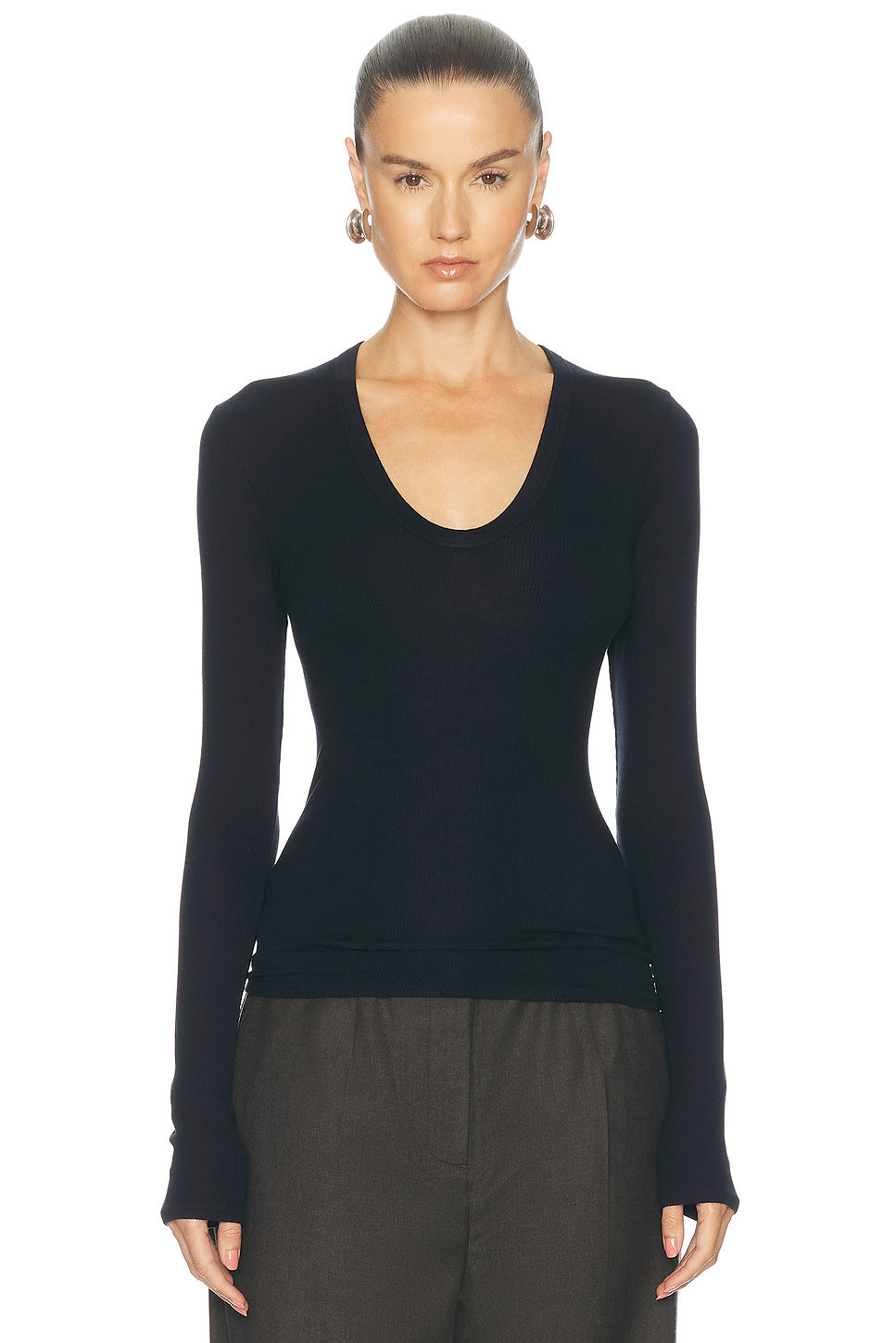 Silk Rib Essential U Top