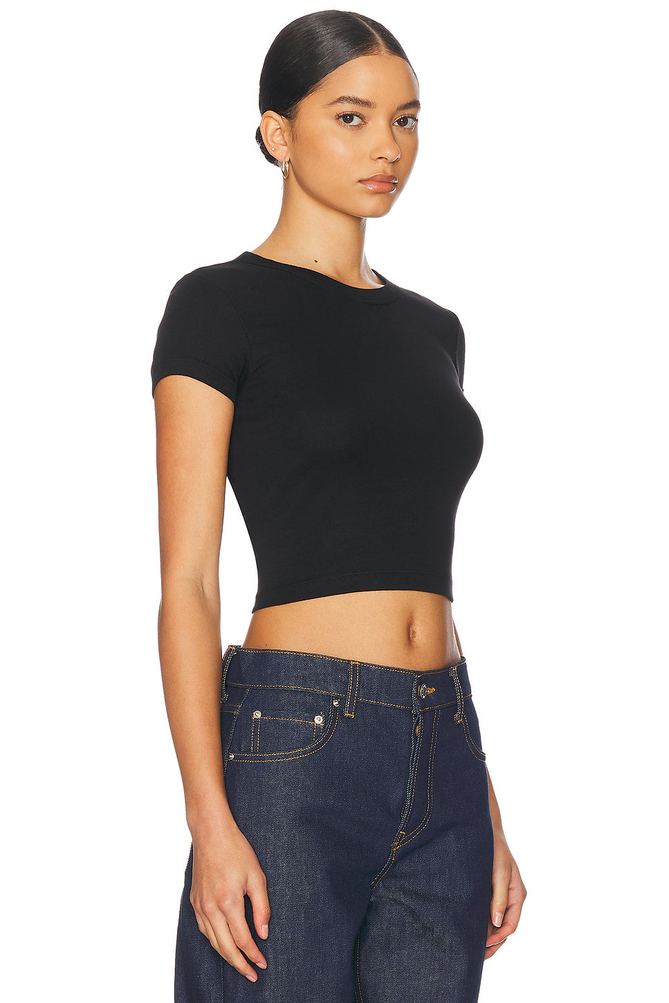 Supima Baby Rib Cropped Tee