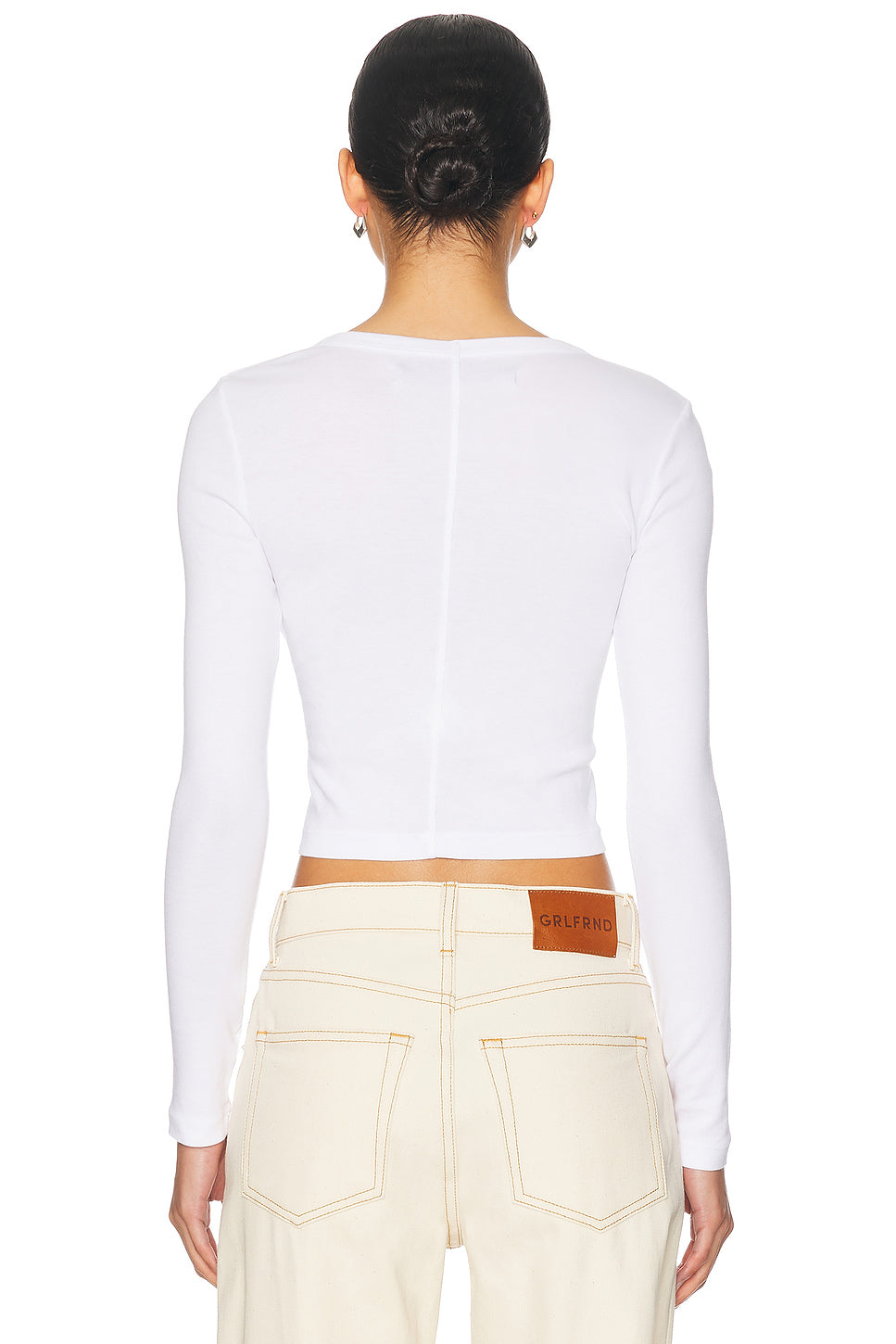 Supima Baby Rib Long Sleeve Cropped Top