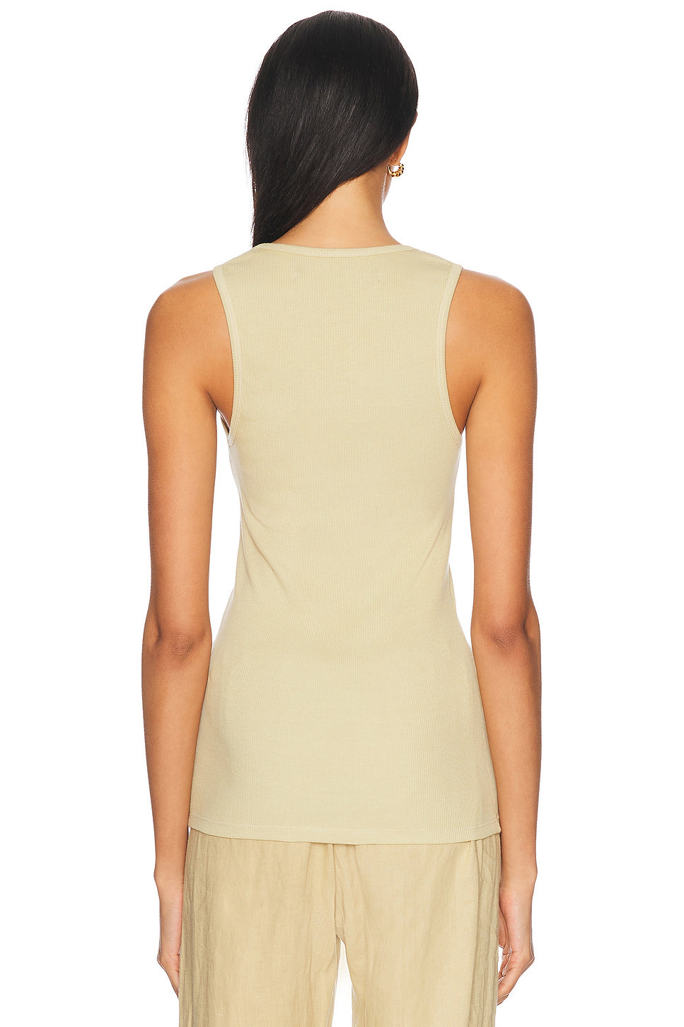 Cotton Rib Scoop Tank Top