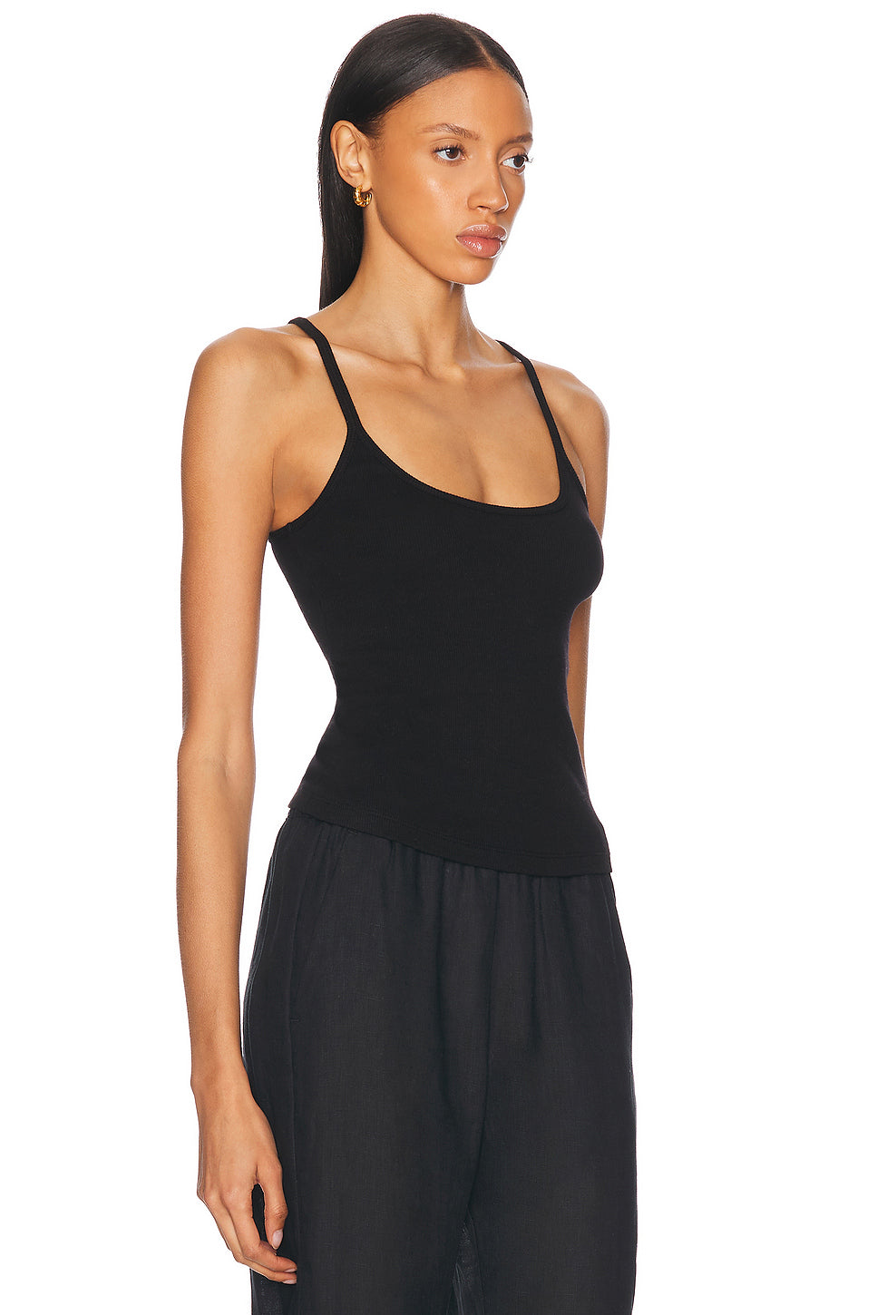 Cotton Rib U Tank Top