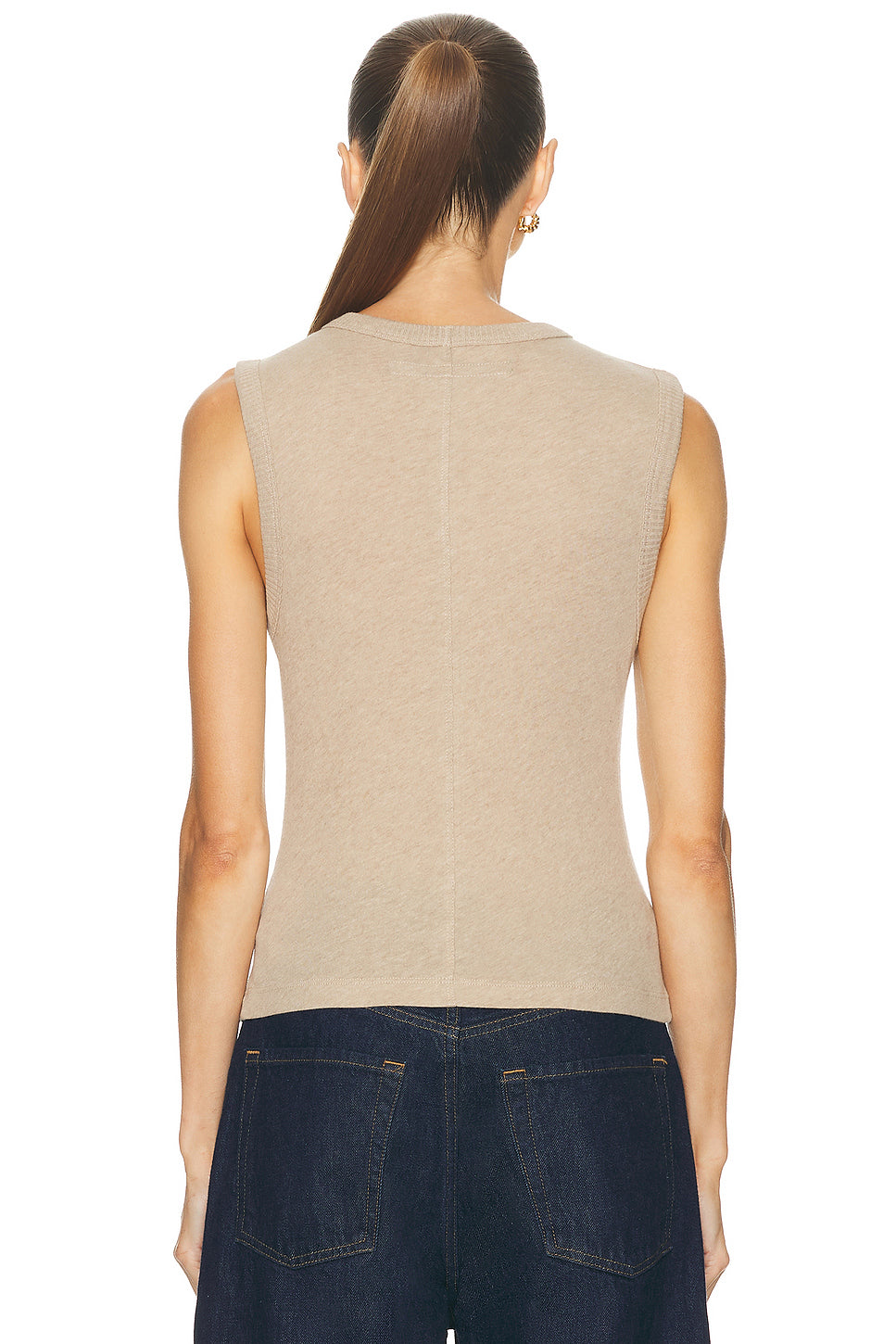Cashmere New Classic Sleeveless Crewneck Top