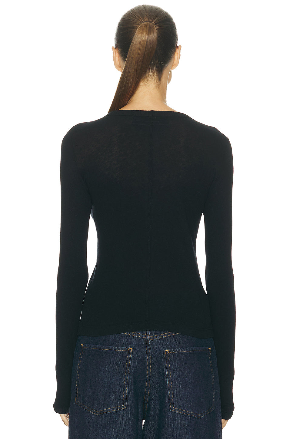 Cashmere New Classic Long Sleeve Crewneck Top