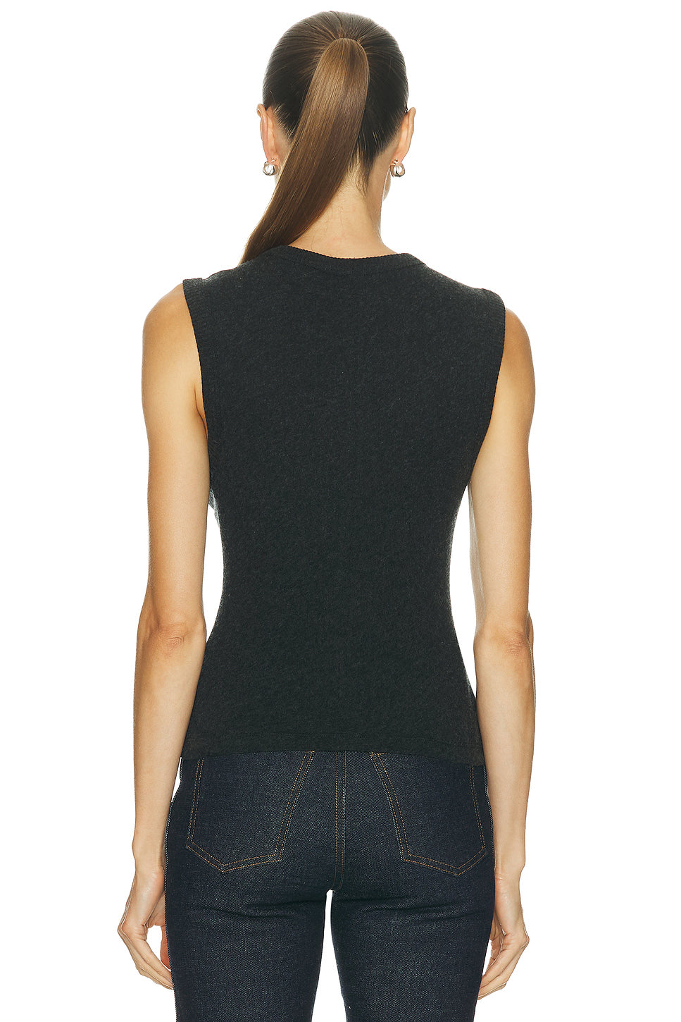 Cashmere New Classic Sleeveless Crewneck Top