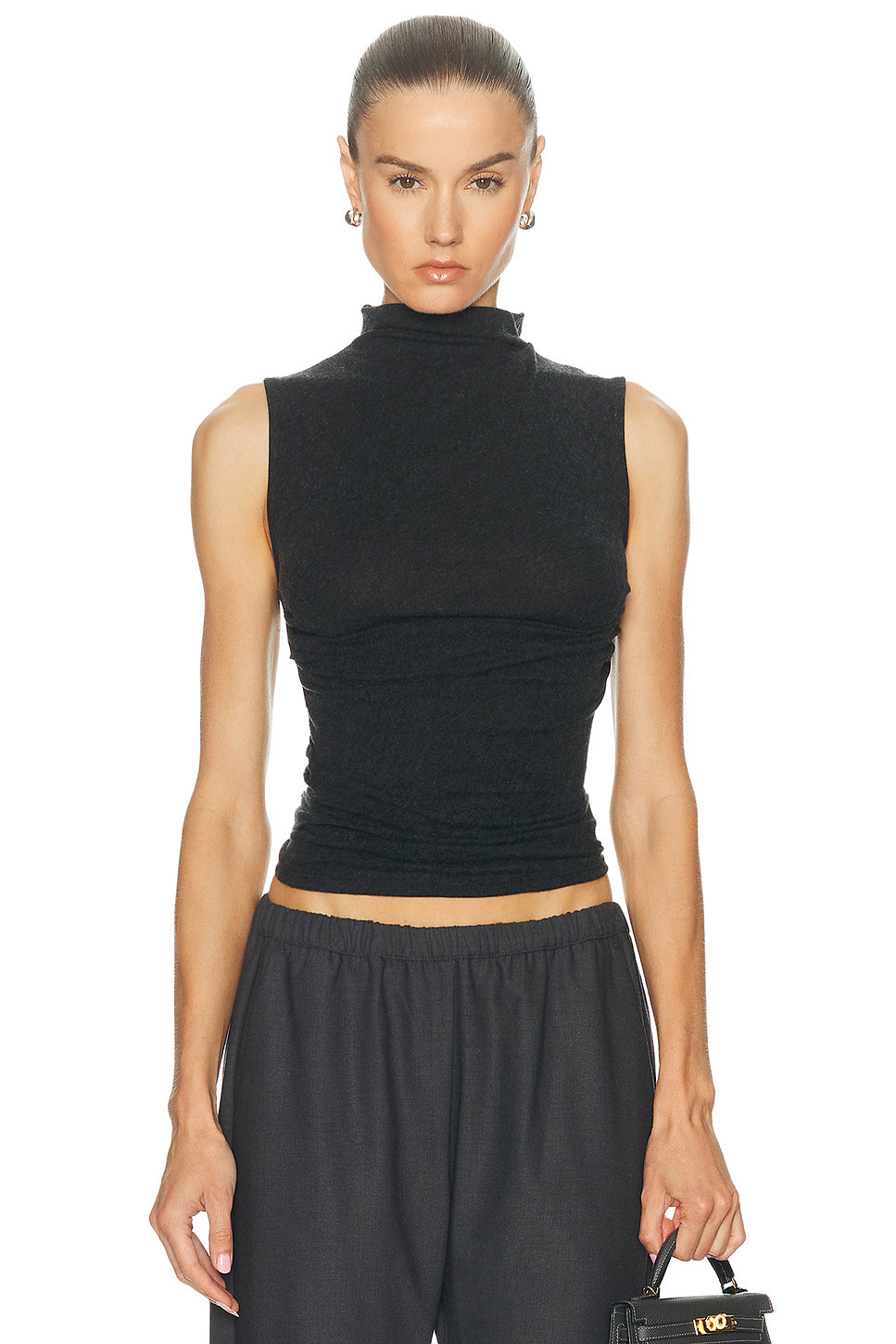 Cashmere Sleeveless Twist Top