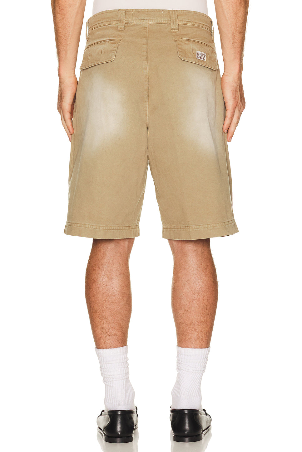 Unisex Pleated Chino Shorts Woven