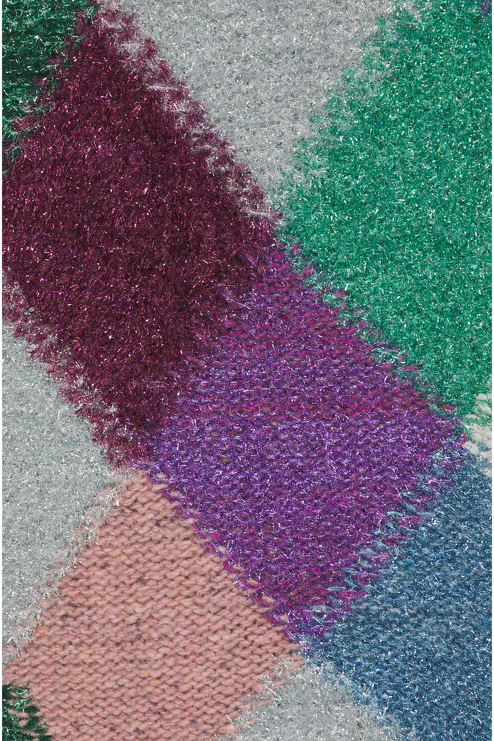 Argyle Glitter Boxy Vest Knit