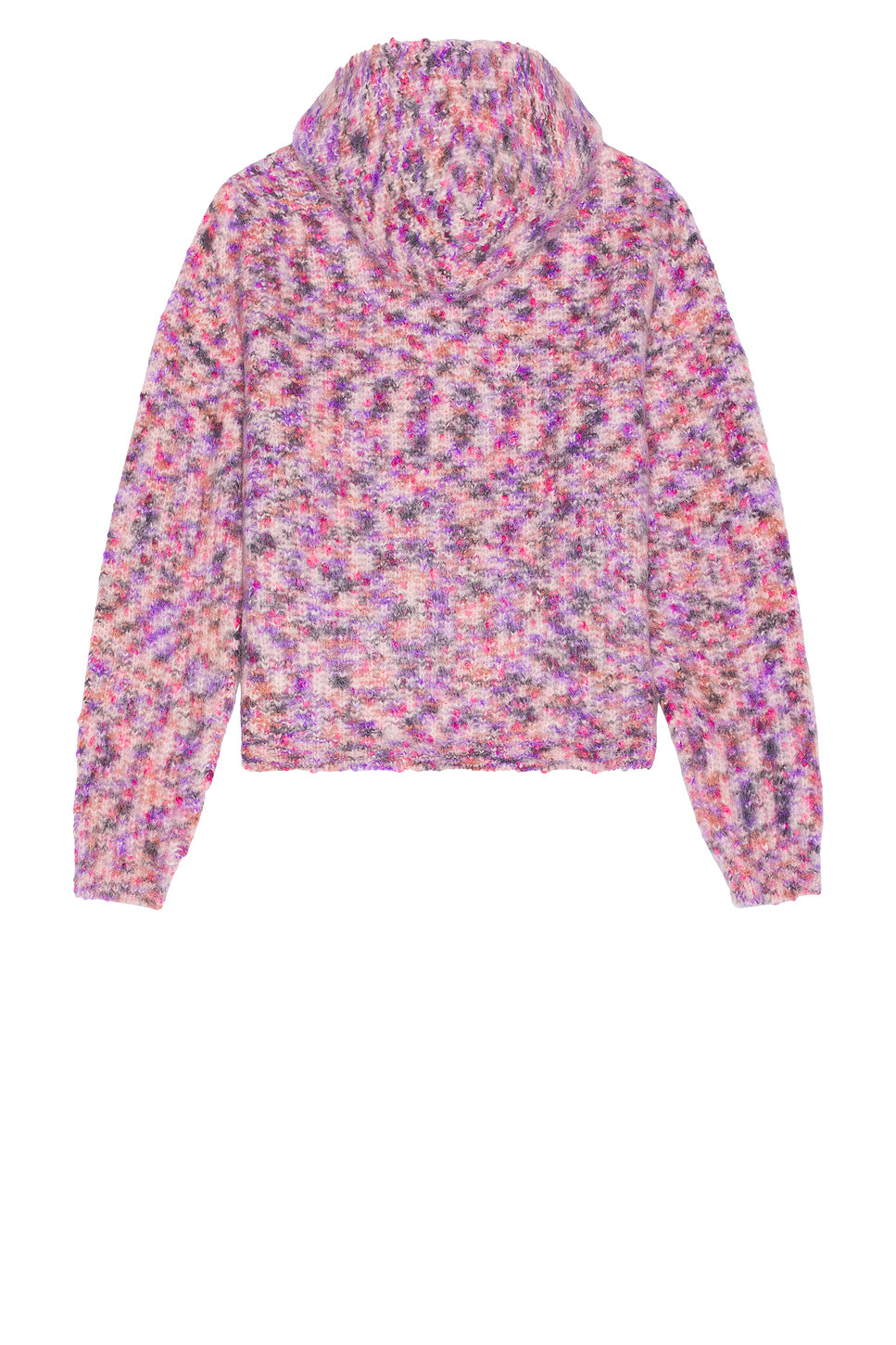 Zipped Wool Mohair Hoodie Knit