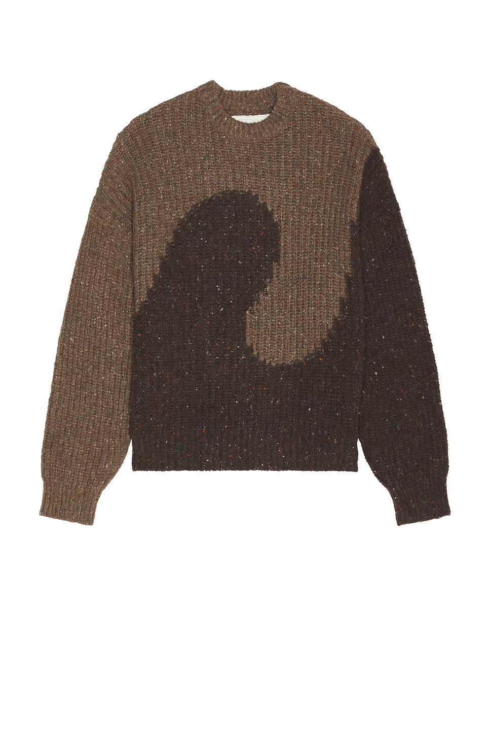 Swirl Wool Crew Neck Knit Sweater