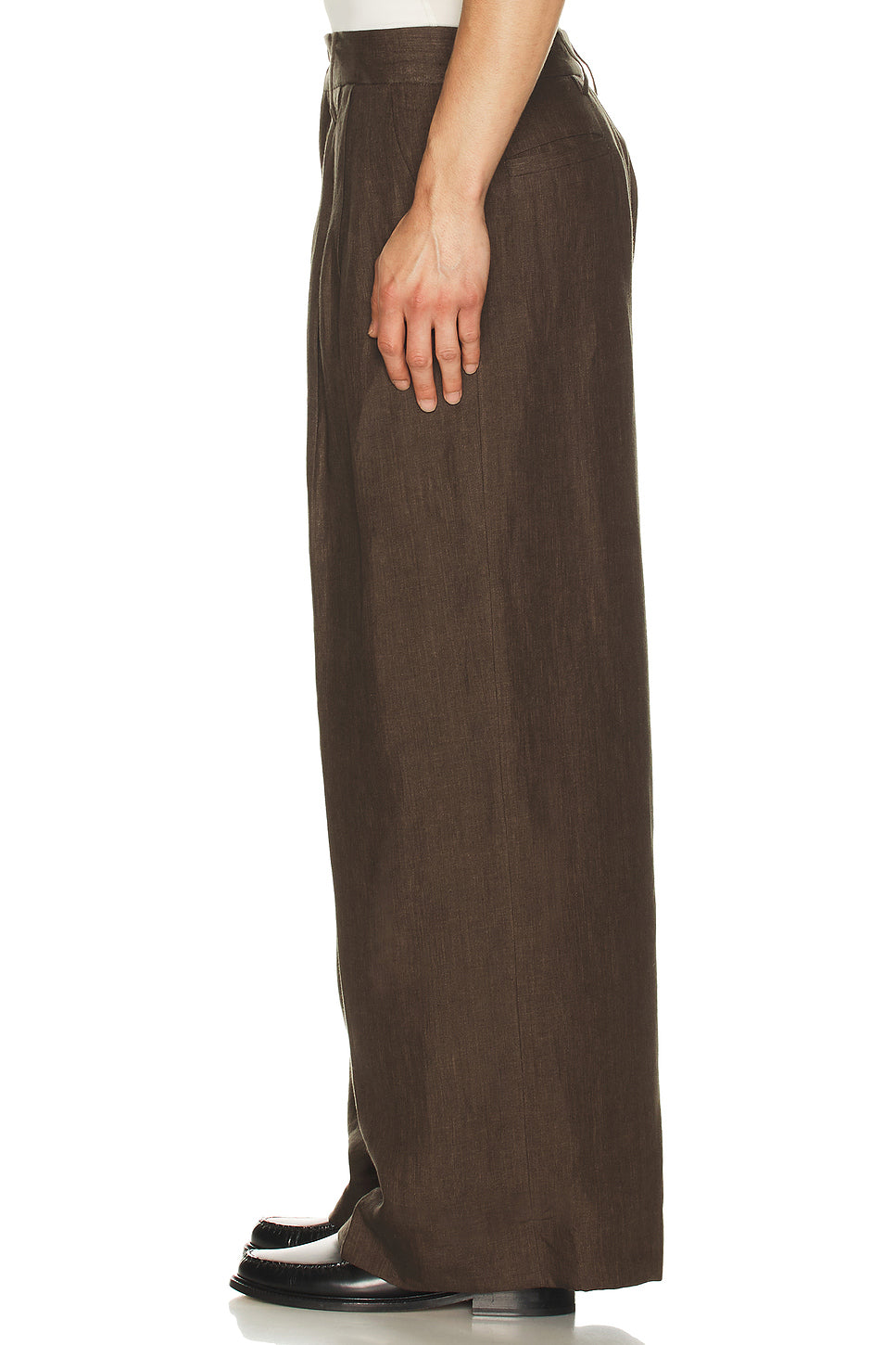 Unisex Pleated Suit Trousers Woven