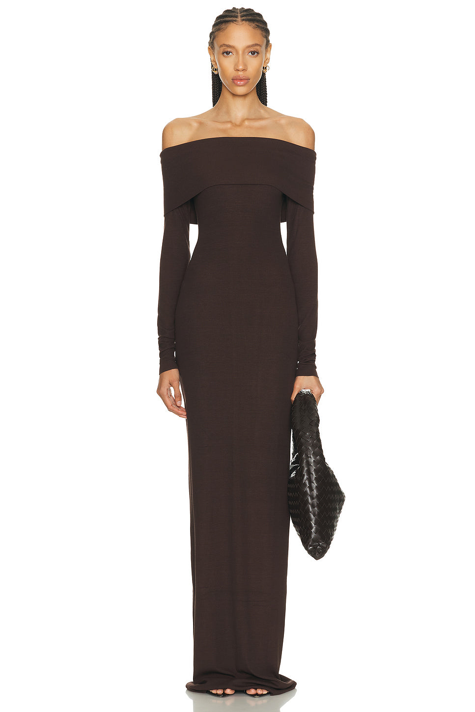 Long Sleeve Off Shoulder Maxi Dress
