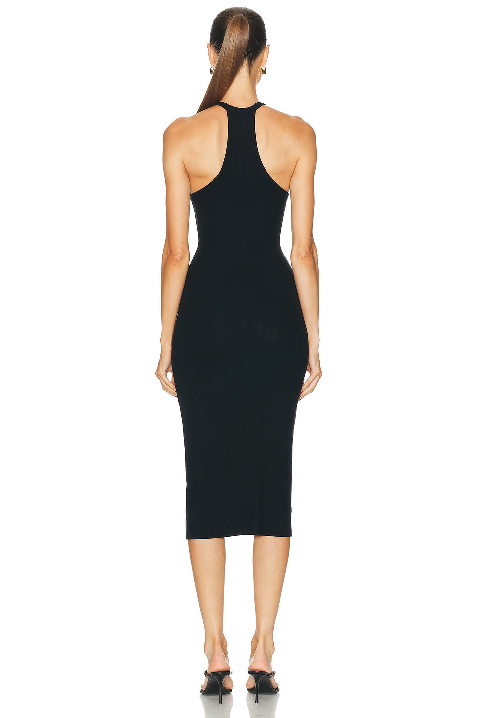 V Neck Racerback Midi Dress