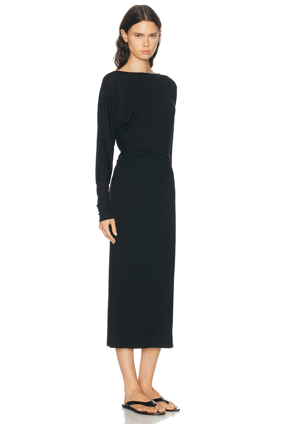 Long Sleeve Soft Jersey Midi Dress