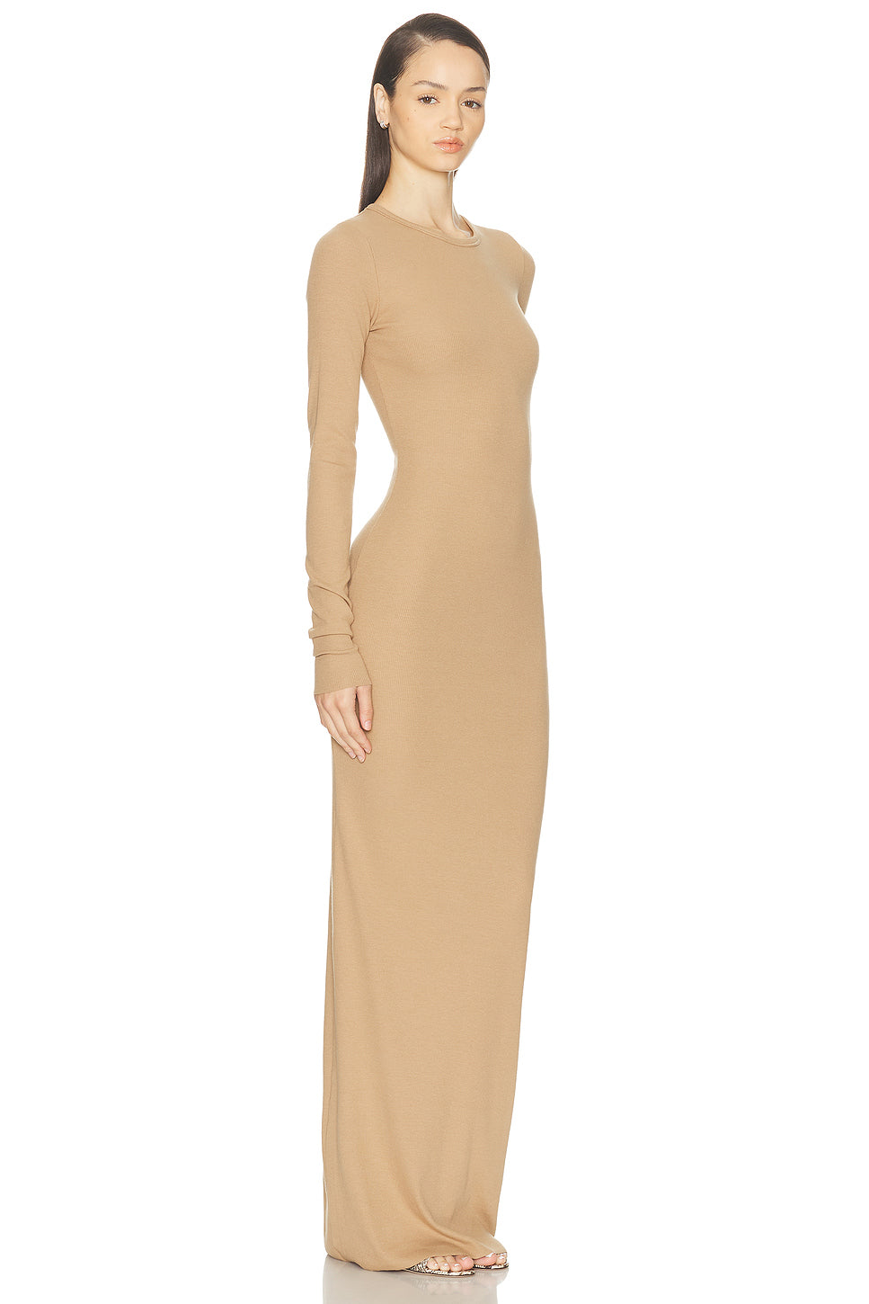 Long Sleeve Crewneck Butter Rib Maxi Dress