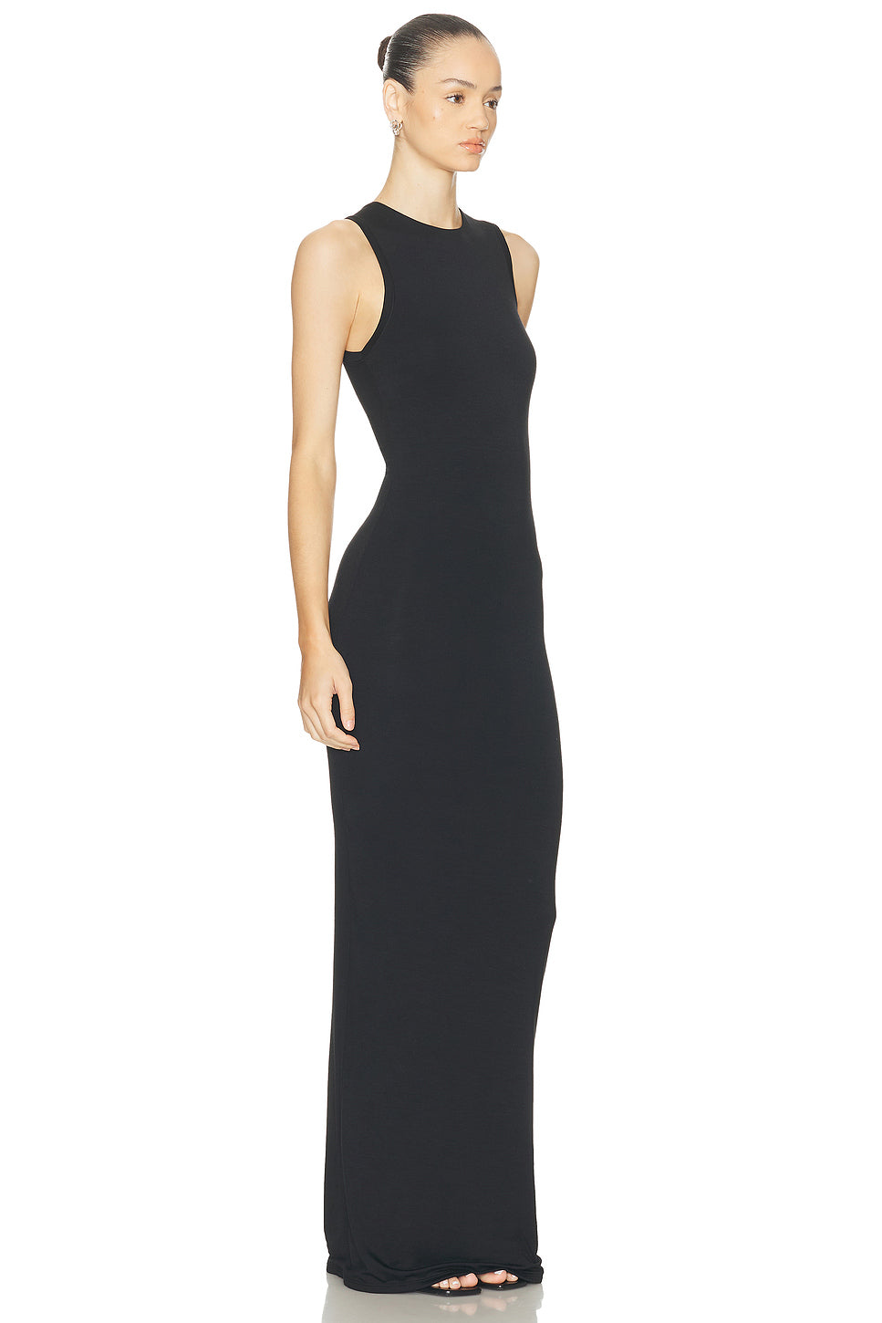 Sleeveless Crewneck Soft Jersey Maxi Dress