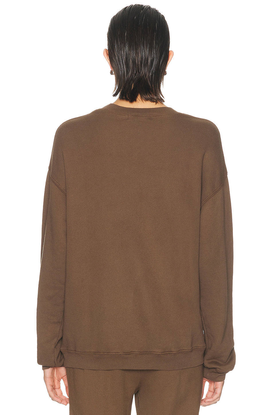 Oversized French Terry V Neck Sweatshirt