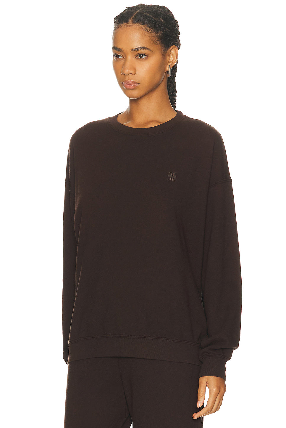 Oversized Lightweight French Terry Crewneck Sweatshirt