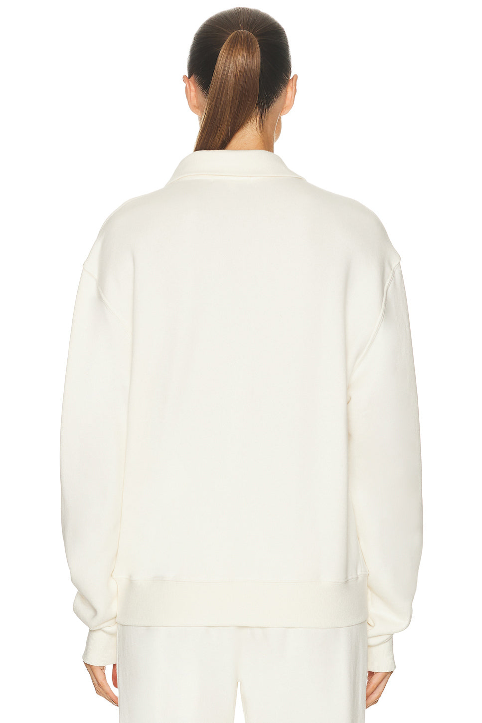 Zip-up Polo Sweatshirt