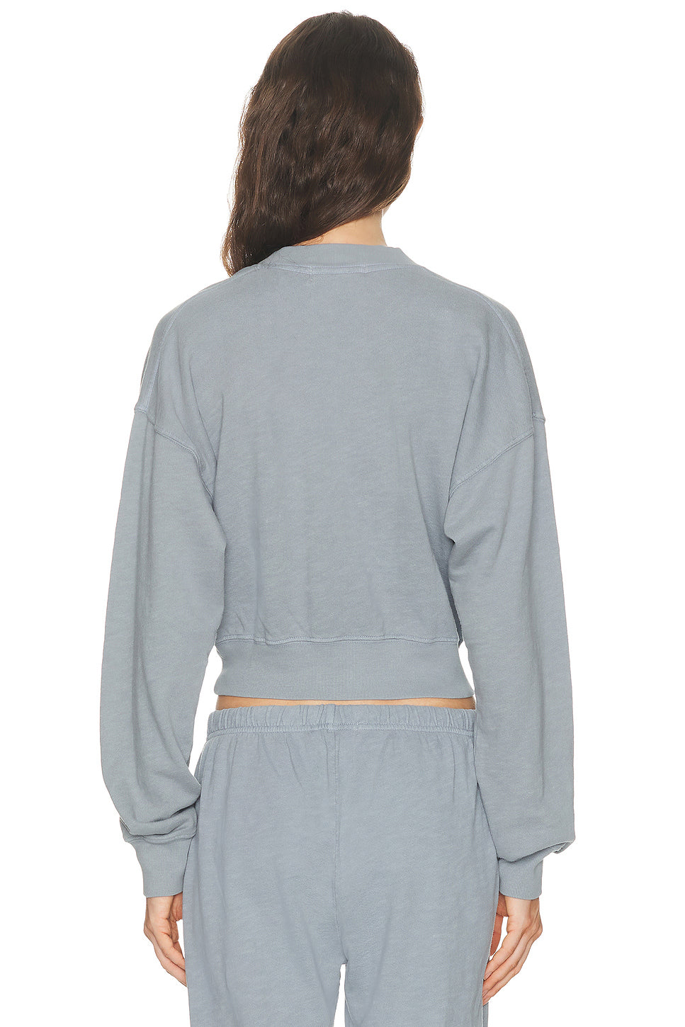 Cropped V Neck Sweatshirt