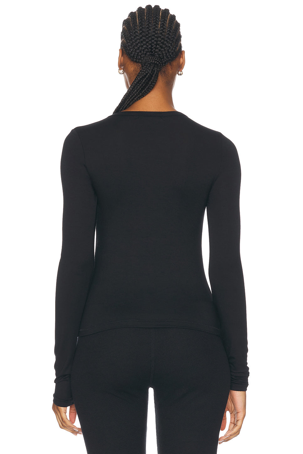 Fitted Crewneck Long Sleeve T-Shirt