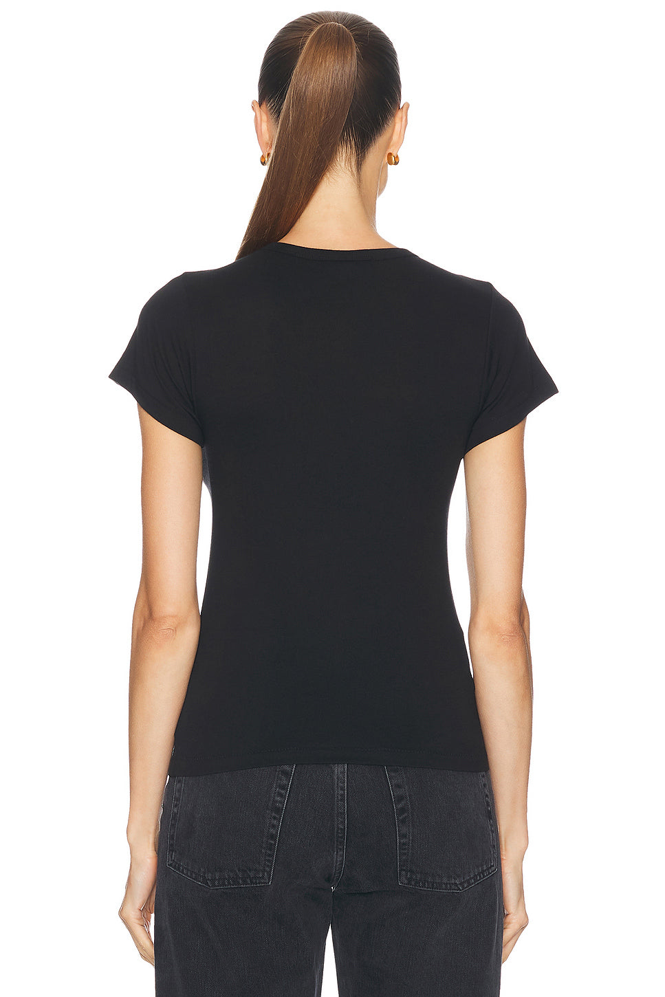 Fitted Crewneck Short Sleeve Top