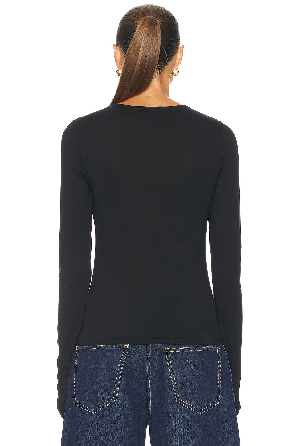 Fitted Crewneck Long Sleeve Top