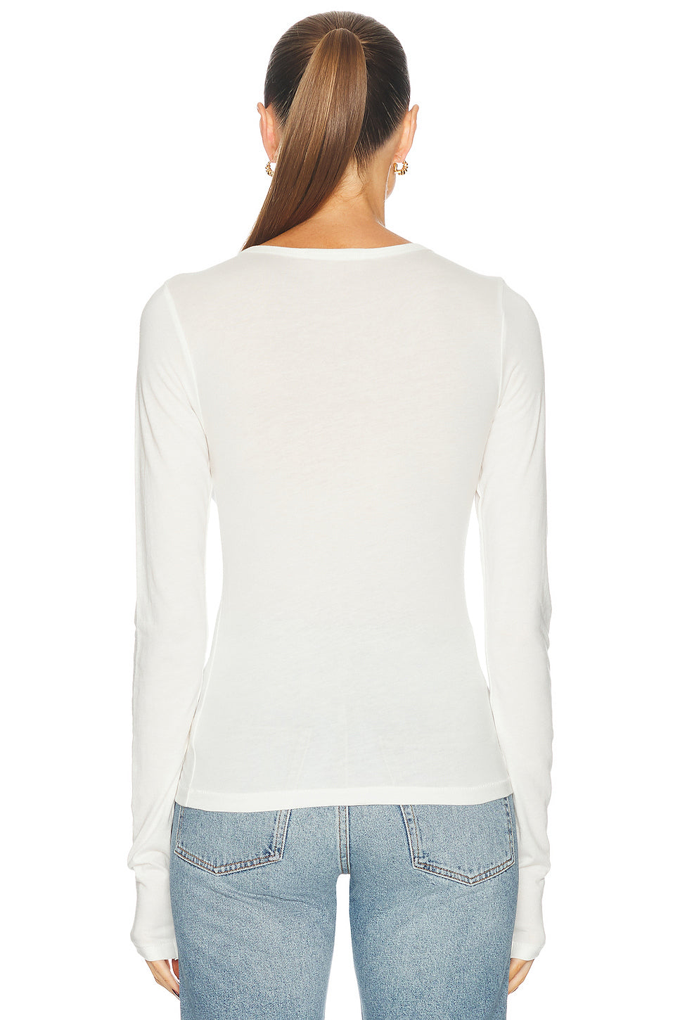 Fitted Crewneck Long Sleeve Top