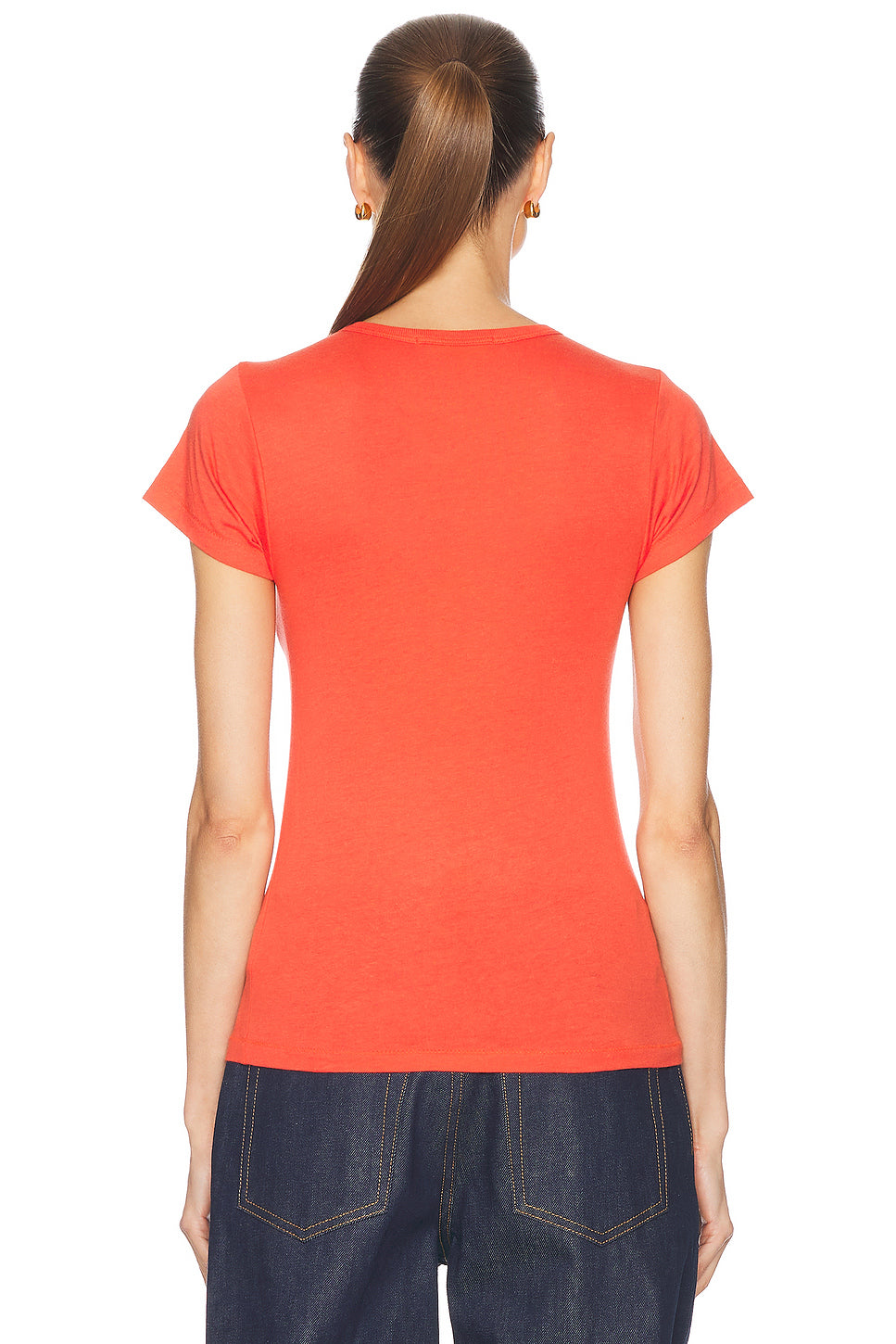 Fitted Crewneck Short Sleeve Top