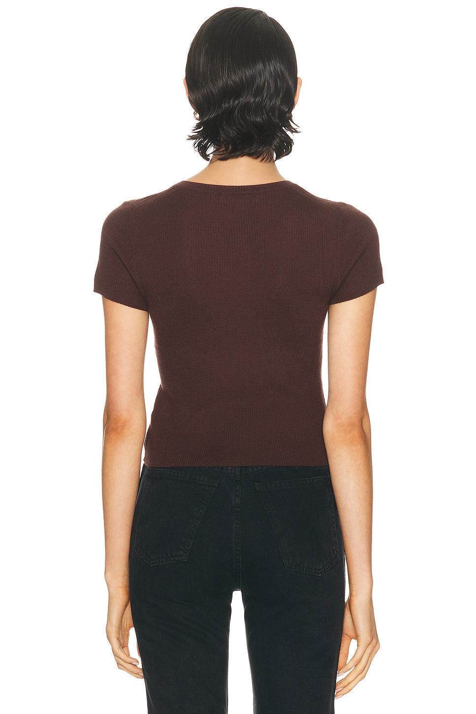 Rib Stitch Cashmere Baby Tee