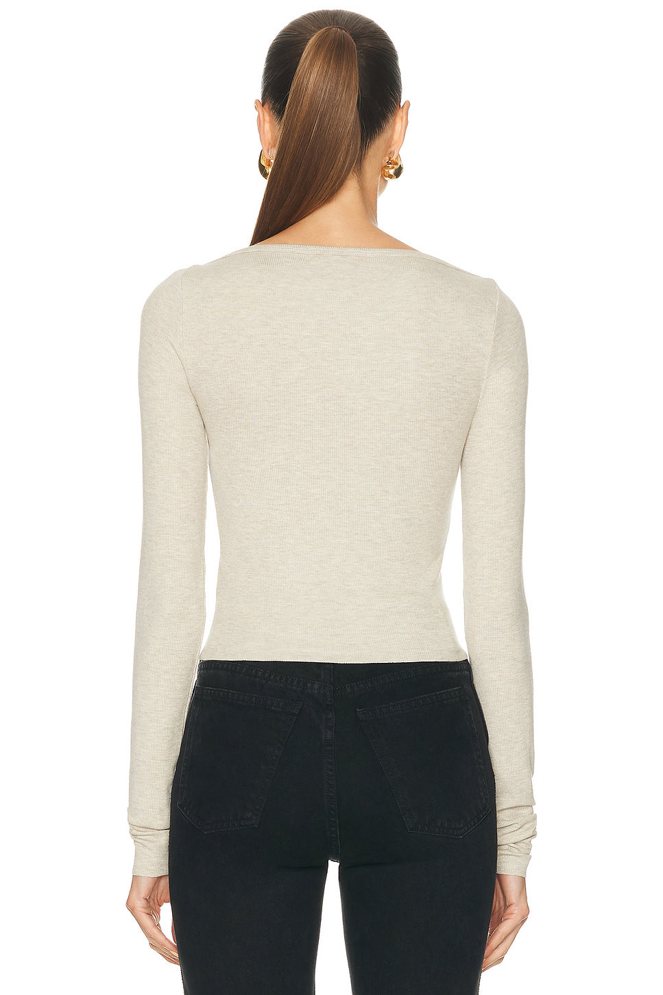 Long Sleeve Boatneck Top
