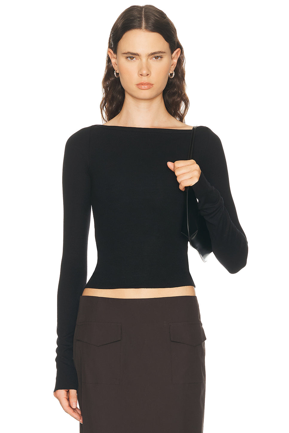 Long Sleeve Boatneck Top
