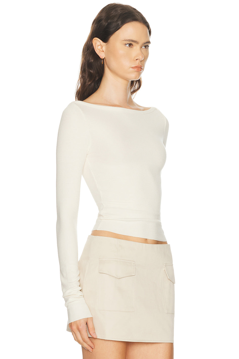 Long Sleeve Boatneck Top